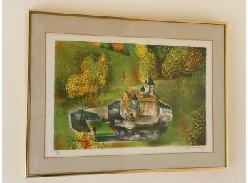 Colorful Castle Framed Art Print Numbered And Signed