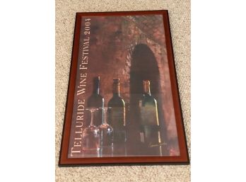 Vintage Telluride Wine Festival 2004 Framed Poster