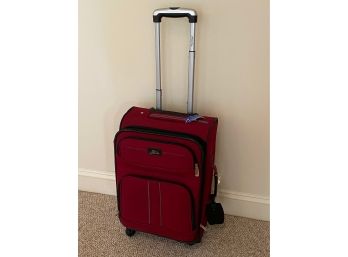 Skyway Zero Gravity Red Knit Rolling Suitcase