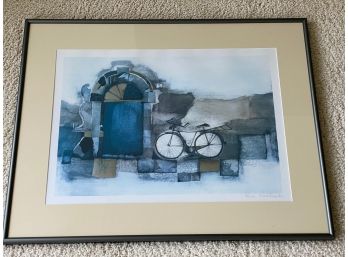 Framed Abstract Art Print Signed