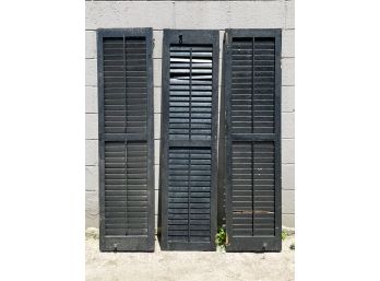 A Trio Of Vintage Wood Shutters (AS IS)