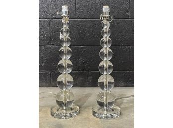 Amazing Vintage Lucite 'Ball' Lamps