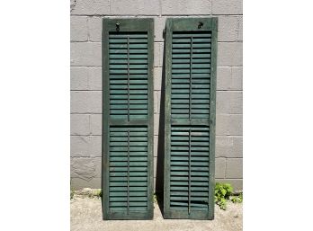 A Pair Of Vintage Wood Shutter
