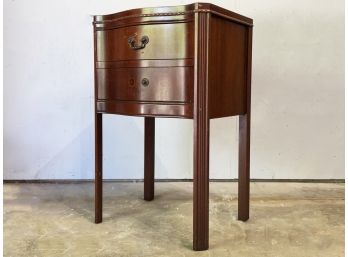 A Vintage Mahogany Serpentine Front Nightstand