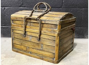 A Vintage Slatted Basket