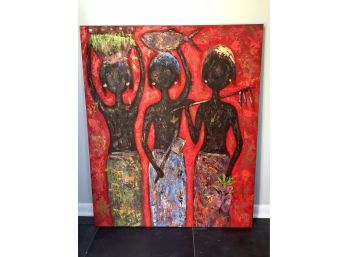 16, Art: Three Women With Signed Back