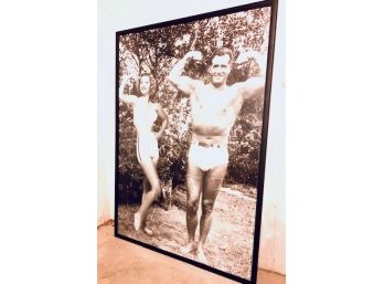 Equal Always!/Very Large Framed Black And White 1950s Image Mat Lacquered Frame Under Acrylic(LOC:F1)