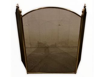 Brass And Mesh Fireplace Screen & Fireplace Tools(LOC:F1)