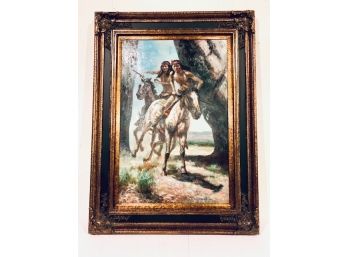 Riding High/Browner Galleries Large Decorative Oil Painting On Canvas In Gilt Frame(LOC:F1)