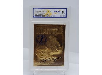 1996 Bleachers 23k Gold Mickey Mantle Graded 10 Gem Mint
