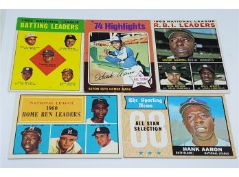 Awesome Lot Of Vintage Hank Aaron Cards
