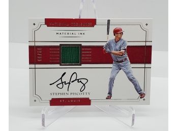 2017 National Treasures Stephen Piscotty Game Used Relic Autograph 99/99