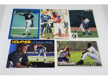 Lot Of 5 Michael Jordan Baseball Rookie Cards