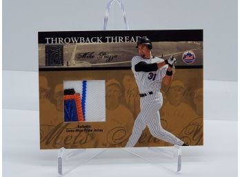 2004 Throwback Threads Mike Piazza Game Used Jersey Relic With Sick 4 Color Patch
