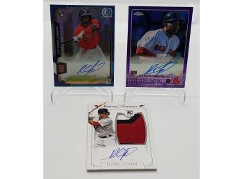 Lot Of 3 Rusney Castillo RPA Rookie Cards With Autographs & Game Worn Jersey Swatch