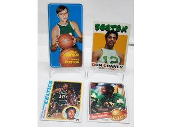 Lot Of 4 Vintage 1970s Boston Celtics Cards