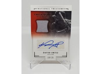 2016 National Treasures David Ortiz Autographed Game Used Jersey Relic Card /15