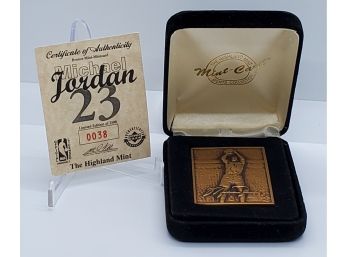Highland Mint Michael Jordan Bronze Mini Card With COA