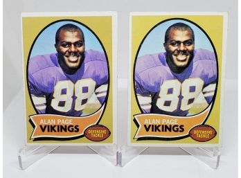 Pair Of 1970 Topps Alan Page Rookie Cards