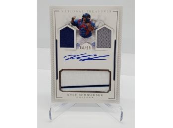 2016 National Treasures Kyle Schwarber 3 Patch Relic Autograph