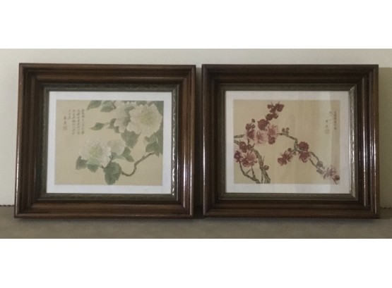 Antique PR. Chinese Flowered Rice Paper Pictures