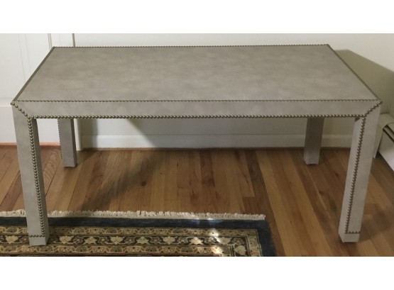 Fantastic Grey Suede Studded Table