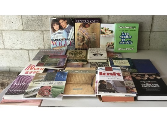 Lot Of Books Cooking, Knitting Over 20