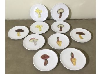 Mushroom Design Plates Made In Italy