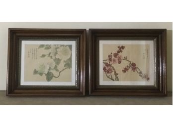 Antique PR. Chinese Flowered Rice Paper Pictures