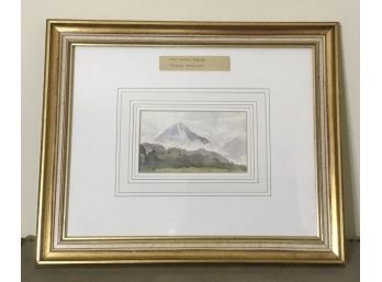 19th Century English Watercolor Mountain Scene