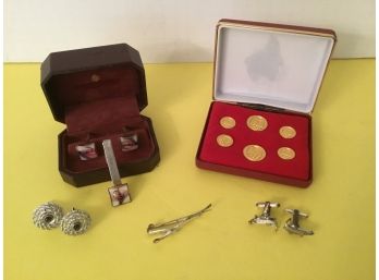Vintage Lot Of Unusual Cufflinks, Fly Fishing & More