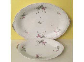 Antique Limoges Flowered Platters