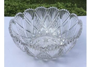 Antique Large Cut Crystal Bowl