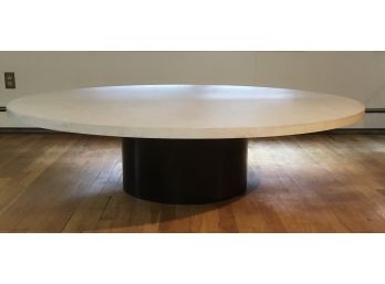 Contemporary Large Round Circular Table Black Base