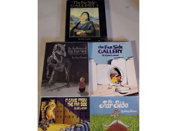 Five: The Far Side Books By Gary Larson One Hard Cover & 4 Paper Backs. Circa 1980s