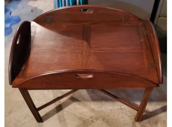 Vintage Butler's Wood Tray Side / Coffee Table