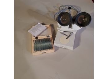 Premiere Microscope And Box Of Slides