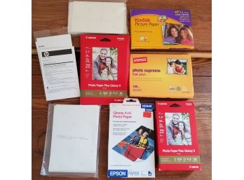 Lot Of Assorted Sized Printer Photo Paper - Epson, Staples, HP, Canon