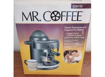 Mr. Coffee Steam Espresso And Cappuccino Maker With  Box