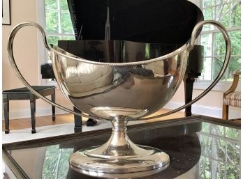 Exceptional Silver Plate Trophy Style Bowl