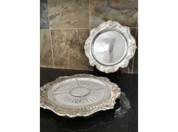 Pair Of Silver Plate GORHAM Serving Platters