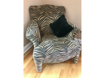 Exotic Plush Tiger Print Upholstered Chair
