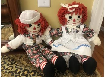 Vintage RAGGEDY ANN And ANDY Doll Set