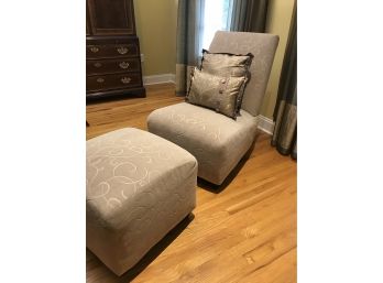 Contemporary Sitting Chair And Ottoman