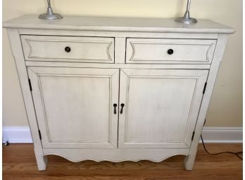 Charming  Accent Cabinet With Distressed Look