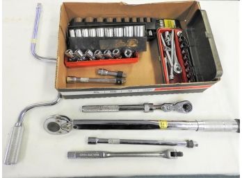 Large Lot Of Ratchet Tools And Sockets