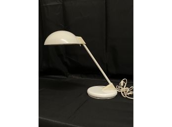 Vintage MCM White Flying Saucer Style Desk Lamp