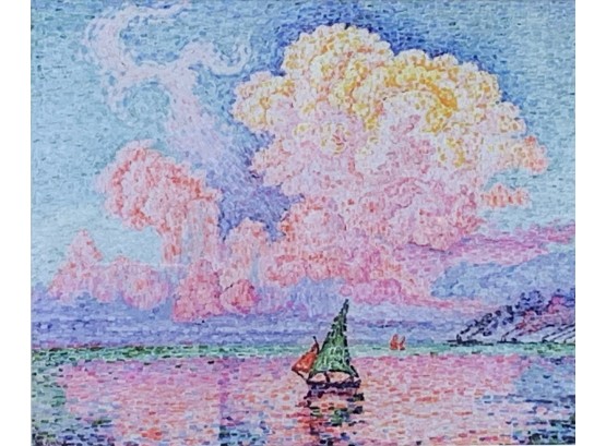 Paul Signac Lithograph, Pink Clouds, Antibes