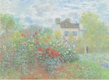Claude Monet Lithograph, Artist Garden In Argenteuil (240)