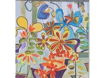 Joan Elan Davis, Lithograph Titled Happy Snappy Garden (254)